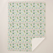 soft watercolor windflowers sherpa deken (Voorkant)