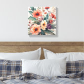 Soft Waterverf Bloemen Boeket Art Print (Insitu (Slaapkamer))