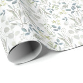 Soft Waterverf Botanical Greenery Eucalyptus Cadeaupapier (Rol Hoek)