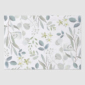 Soft Waterverf Botanical Greenery Eucalyptus Tissuepapier (Voorkant)