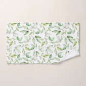 Soft Waterverf Green Leaves Bad Handdoek (Handdoek)