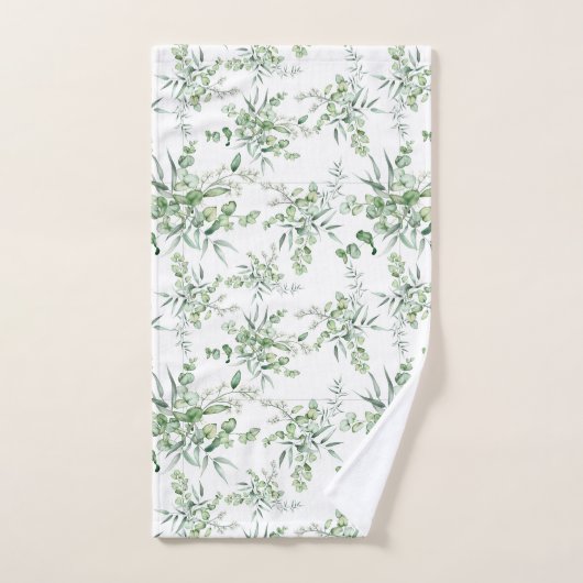 Soft Waterverf Green Leaves Bath Towel Set Bad Handdoek (Handdoek)