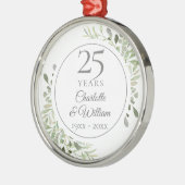 Soft Waterverf Greenery 25th Jubileum Metalen Ornament (Links)