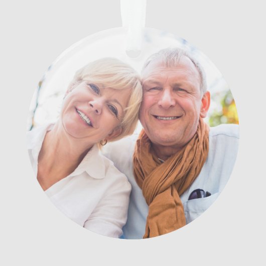 Soft Waterverf Greenery 40th Jubileum Foto Ornament (achterkant)