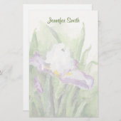 Soft Waterverf Iris Stationery Briefpapier (Voorkant / Achterkant)