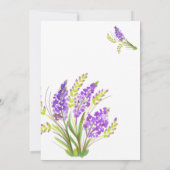 Soft Waterverf Lavender and Green Florals Kaart (Achterkant)