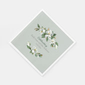Soft Waterverf Magnolia Greenery Wedding Napkins Servet (Hoek)