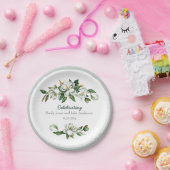 Soft Waterverf Magnolia Greenery Wedding Paper Pl Papieren Bordje (Feest)