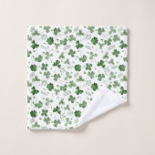 Soft Waterverf Shamrock Pattern Bad Handdoek (Wasdoekje)