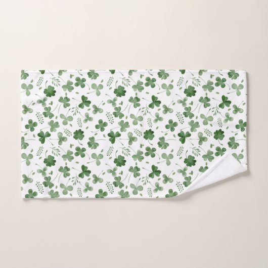 Soft Waterverf Shamrock Pattern Bad Handdoek (Handdoek)