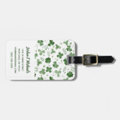 Soft Waterverf Shamrock Pattern Bagagelabel (Voorkant horizontaal)