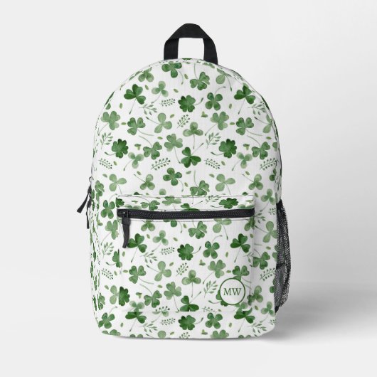 Soft Waterverf Shamrock Pattern Bedrukte Rugzak