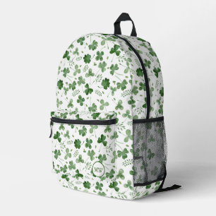 Soft Waterverf Shamrock Pattern Bedrukte Rugzak