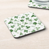 Soft Waterverf Shamrock Pattern Bier Onderzetter (Linkerzijde)