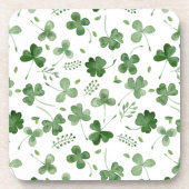 Soft Waterverf Shamrock Pattern Bier Onderzetter (Voorkant)