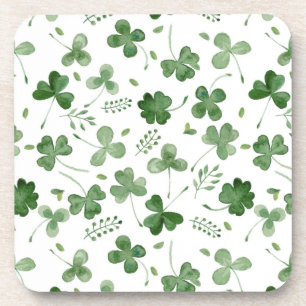 Soft Waterverf Shamrock Pattern Bier Onderzetter