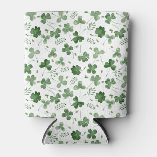 Soft Waterverf Shamrock Pattern Blikjeskoeler (Voorkant)