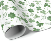 Soft Waterverf Shamrock Pattern Cadeaupapier (Rol Hoek)