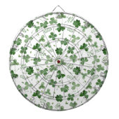 Soft Waterverf Shamrock Pattern Dartbord (Voorkant)
