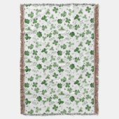 Soft Waterverf Shamrock Pattern Deken (Voorkant Verticaal)
