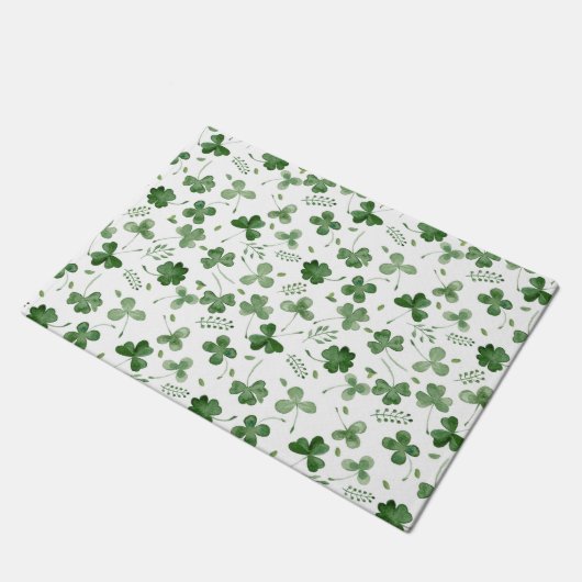 Soft Waterverf Shamrock Pattern Deurmat (Schuin)