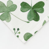Soft Waterverf Shamrock Pattern Fleece Deken (Hoek)