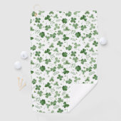 Soft Waterverf Shamrock Pattern Golfhanddoek (Insitu)