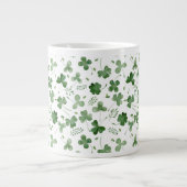 Soft Waterverf Shamrock Pattern Grote Koffiekop (Voorkant)