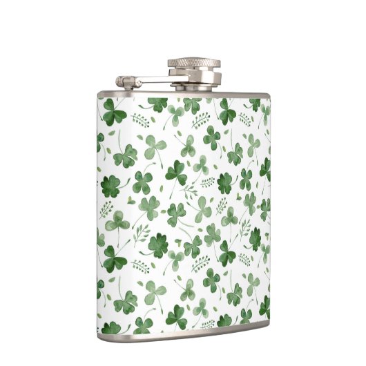 Soft Waterverf Shamrock Pattern Heupfles (Rechts)