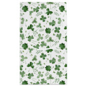 Soft Waterverf Shamrock Pattern Klein Cadeauzakje (Achterkant)