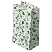 Soft Waterverf Shamrock Pattern Klein Cadeauzakje (Achterkant Gekanteld)