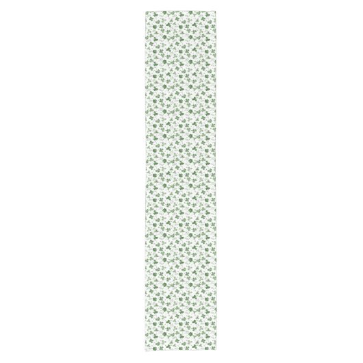 Soft Waterverf Shamrock Pattern Korte Tafelloper (Voorkant)