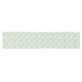 Soft Waterverf Shamrock Pattern Korte Tafelloper (Horizontaal)