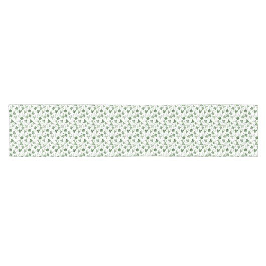 Soft Waterverf Shamrock Pattern Korte Tafelloper (Horizontaal)