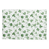 Soft Waterverf Shamrock Pattern Kussensloop (Achterkant-Links)