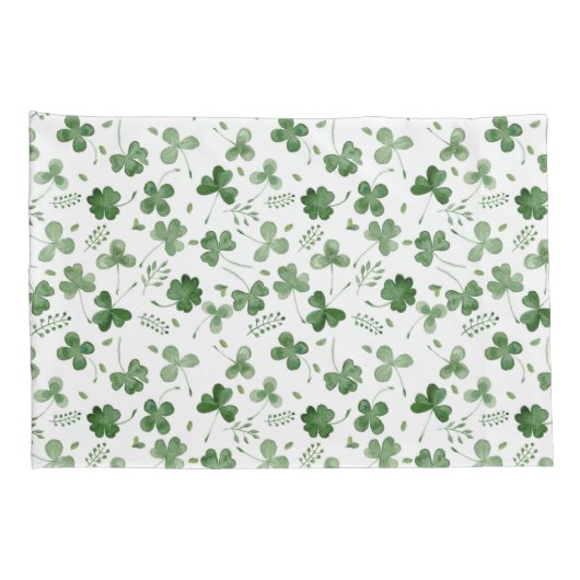 Soft Waterverf Shamrock Pattern Kussensloop (Achterkant-Rechts)