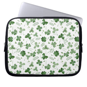 Soft Waterverf Shamrock Pattern Laptop Sleeve