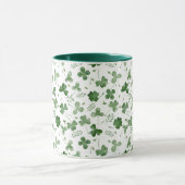 Soft Waterverf Shamrock Pattern Mok (Midden)