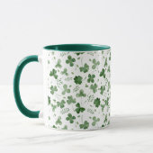 Soft Waterverf Shamrock Pattern Mok (Links)