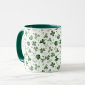 Soft Waterverf Shamrock Pattern Mok (Voorkant links)