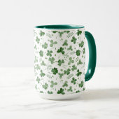 Soft Waterverf Shamrock Pattern Mok (Voorkant rechts)