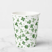Soft Waterverf Shamrock Pattern Papieren Bekers (Links)