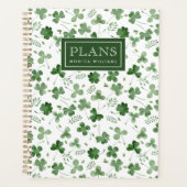 Soft Waterverf Shamrock Pattern Planner (Voorkant)