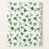 Soft Waterverf Shamrock Pattern Planner (Achterkant)