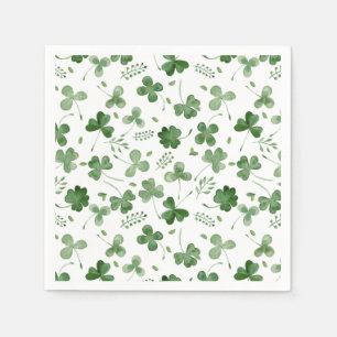 Soft Waterverf Shamrock Pattern Servet