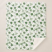 Soft Waterverf Shamrock Pattern Sherpa Deken (Voorkant)
