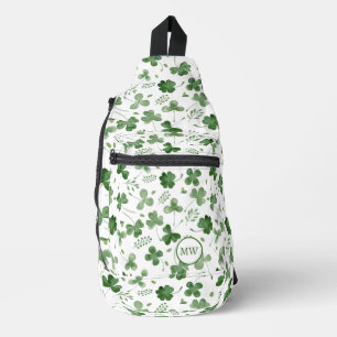 Soft Waterverf Shamrock Pattern Sling Bag