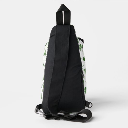 Soft Waterverf Shamrock Pattern Sling Bag (Achterkant)