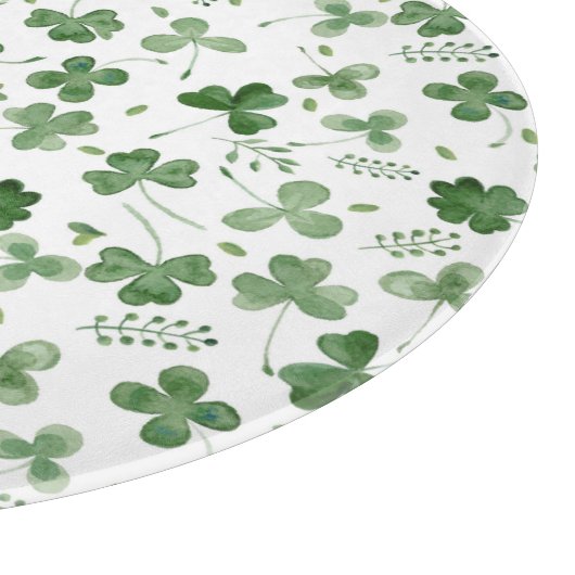 Soft Waterverf Shamrock Pattern Snijplank (Hoek)