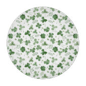 Soft Waterverf Shamrock Pattern Snijplank (Voorkant)